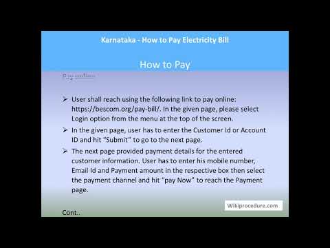 Karnataka - How to Pay Electricity Bill