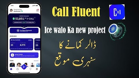 Call fluent new mining project/ice network new project/#callfluent #icenetwork #telegramminingbot