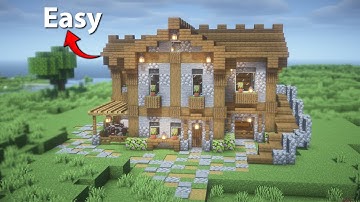 Easy Starter House with FULL Interior – Minecraft Tutorial 🏠