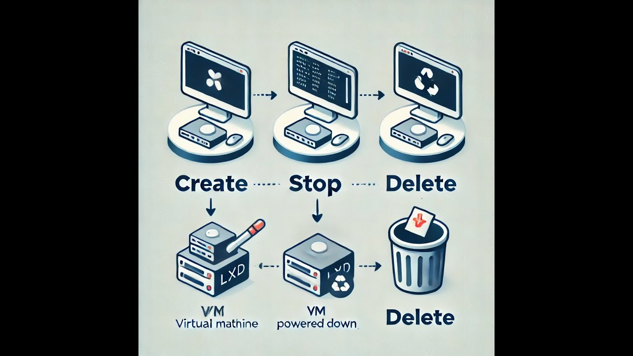 How to create, stop and delete an LXD virtual machine