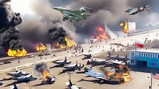 Смотрите, российские истребители МиГ-29СМ уничтожают военный аэропорт США в Польше, Arma3