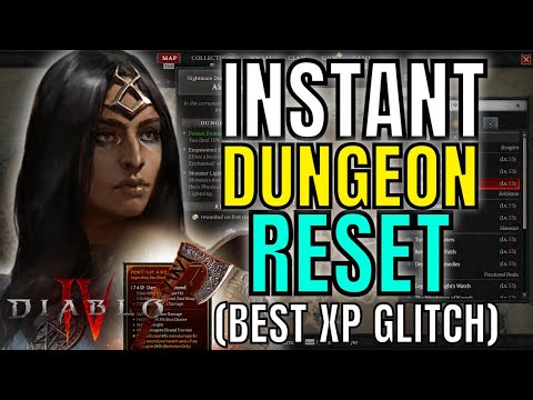 Diablo 4 - NEW INSTANT DUNGEON RESET & BEST XP, LEGENDARY, & GOLD ELITE FARM AFTER PATCH