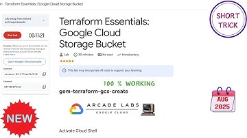 Terraform Essentials: Google Cloud Storage Bucket || 2025 || gem-terraform-gcs-create #qwiklabs