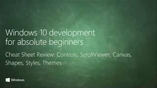 30 Cheat Sheet Review: Controls, ScrollViewer, Canvas, Shapes, Styles, Themes