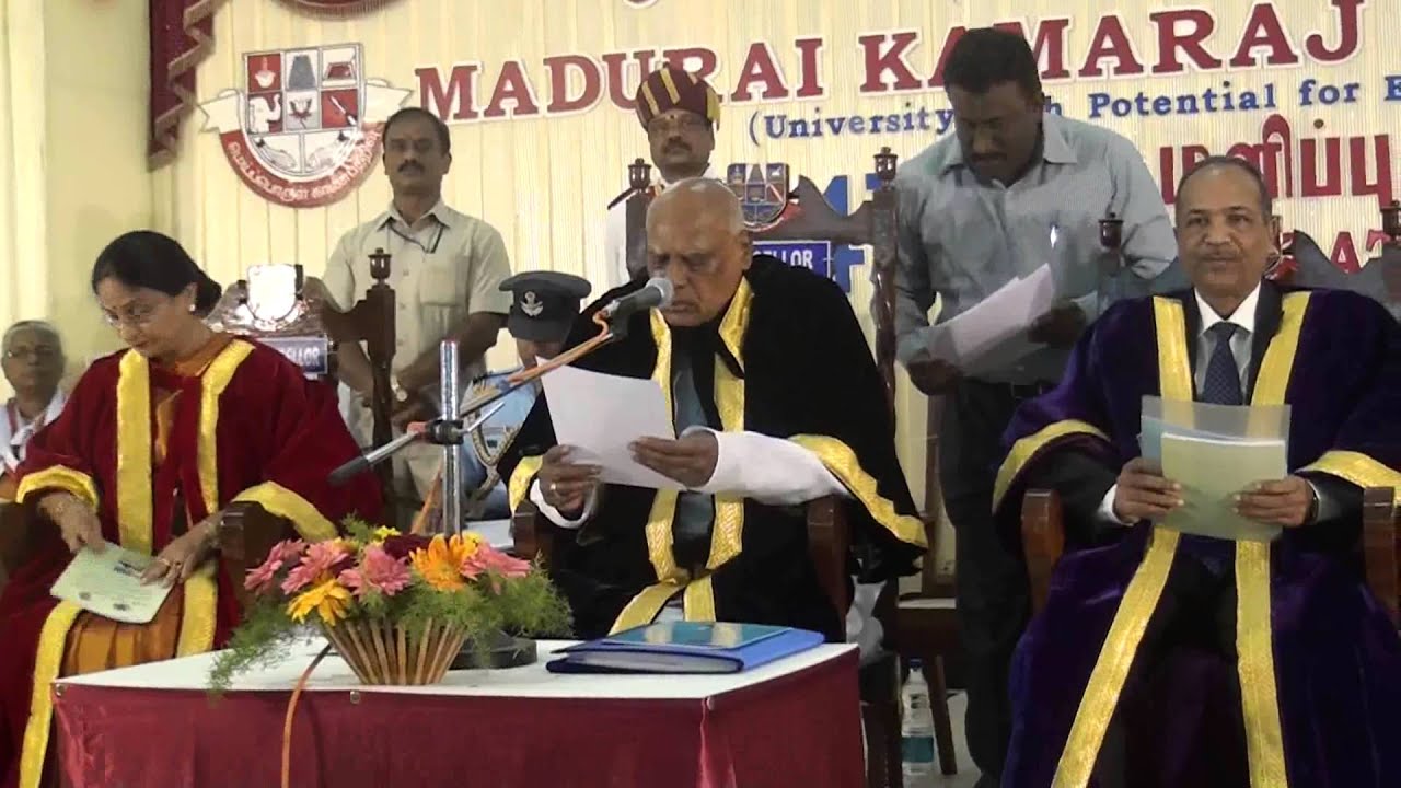 CONVOCATION AT MADURAI KAMARAJ UNIVERSITY YouTube CONVOCATION AT MADURAI KAMARAJ UNIVERSITY YouTube