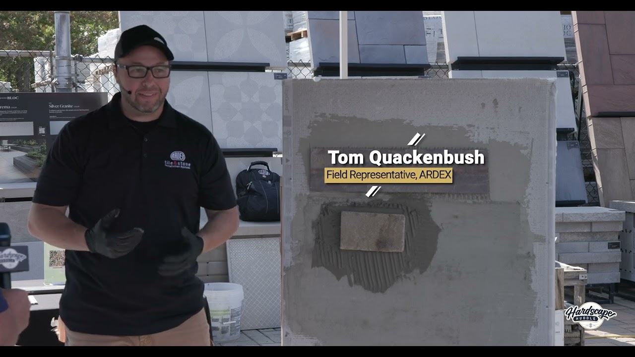 Exterior stone veneer installation made easy! 🪨Staffa Stone Open House Ardex Demo
