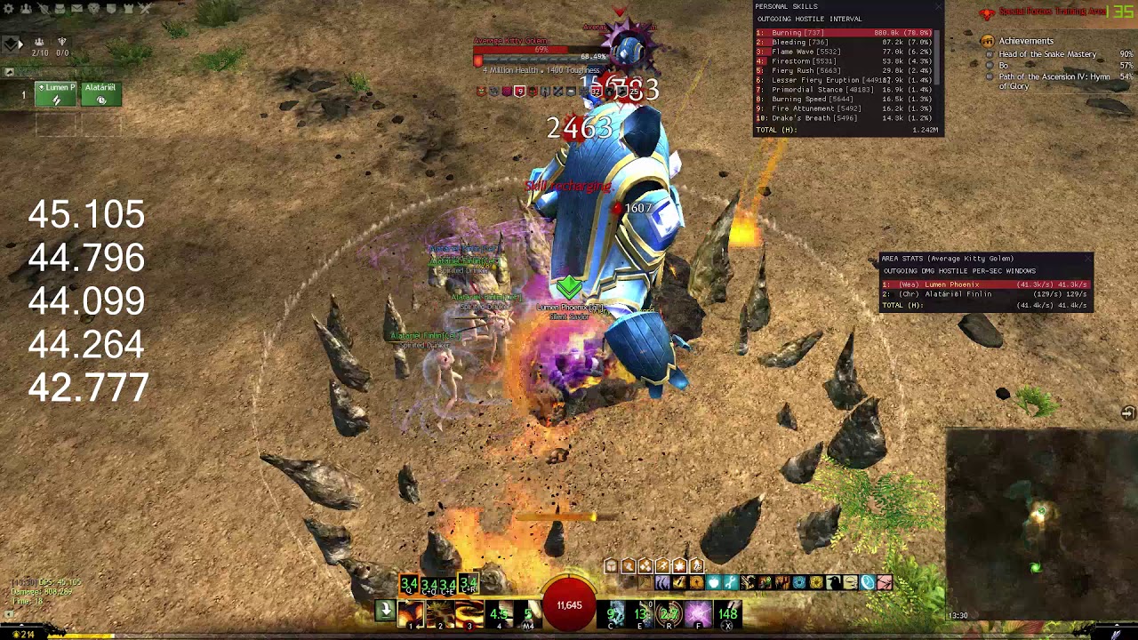 Gw2: [qT] D/F Condition Weaver | DPS Benchmark 42.7k - YouTube