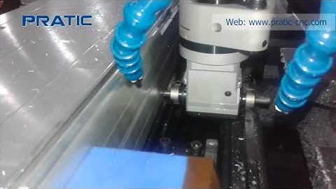 CNC machining center with Angle head and Cutter