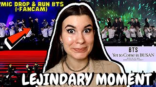 BTS - Run Bts & Mic Drop LIVE from Busan | REACTION *The Choreography🔥*