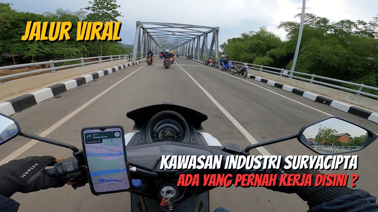 Маршрут Пурвакарта Караванг через промышленную зону СурьясиптаИндонезийский Мотовлог