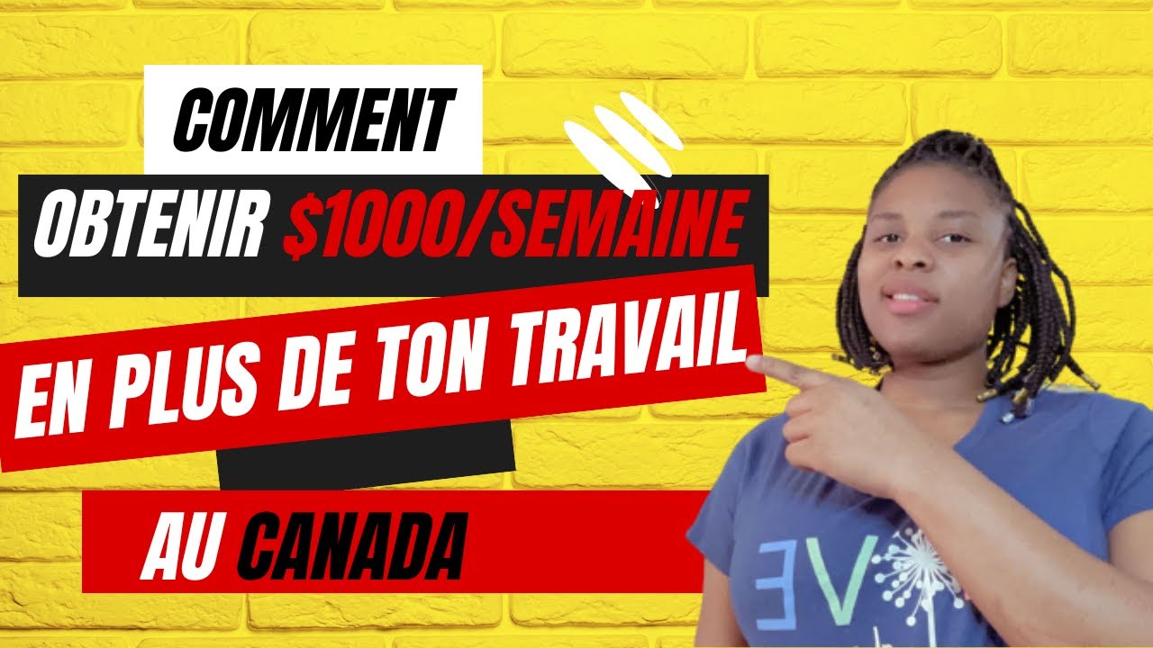 voici comment tu peut gagné 1000$/semaine au canada en plus de ton emplois à temps plein🤑🤑🤑🤑