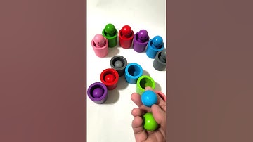 Find the right color ball sorting ASMR #match #colors #sorts #sorting #sortingballs #learning #fun