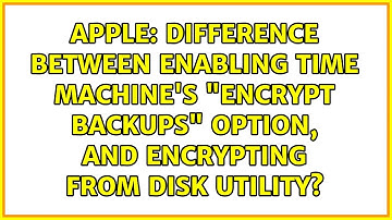 Difference between enabling Time Machine