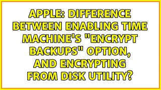 Difference between enabling Time Machine's Encrypt Backups option, and encrypting from Disk...
