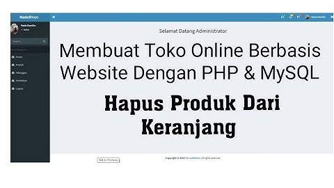 Membuat Toko Online Berbasis Website Dengan PHP & MySQL -  Part 14 Hapus Produk Dari Keranjang