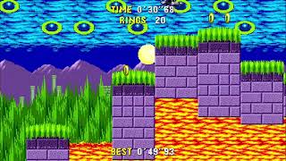 Marble Zone act 2 as Super Sonic in 0'4700