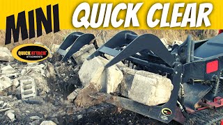 Quick Attach Mini Skid Steer Grapple Root Rake Attachment