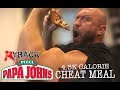 Ryback Papa Johns Pizza 4.5K Calorie Cheat Meal Food Mukbang Challenge