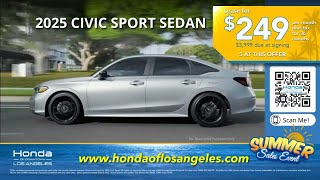 Lease the 2025 Honda Civic Sport Sedan for $249/Month | Summer Sales Event