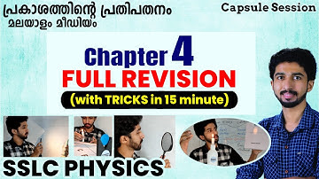 Reflection of Light - Full Revision | Chapter 4 SSLC Physics Malayalam Medium | Class 10 | in 15 min