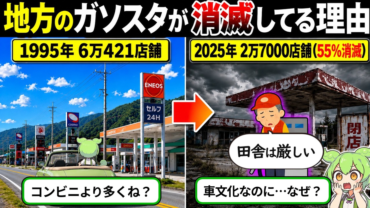 車文化なのに地方のガソスタが消滅してる裏側が超ヤバすぎた