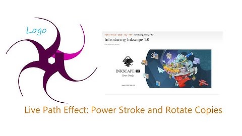 Inkscape Youtube Tutorial Logo. Inkscape LPE  (Life Path Effects ) Power Stroke and Rotate Copies