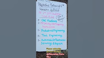 #polytechnic #mechanical engineering production 6th semester syllabus#mechanical #engineering