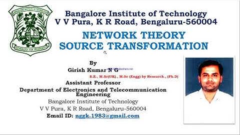 ELECTRICAL CIRCUIT ANALYSIS(NETWORK ANALYSIS OR NETWORK THEORY)   VIDEO 2- SOURCE TRANSFORMATION