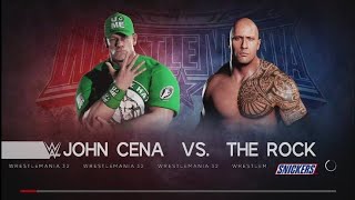 Video thumbnail of "WWE THE ROCK VS JOHN CENA WRESTLEMANIA MATCH"