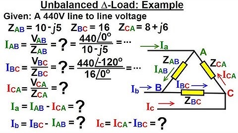 Electrical Engineering: Ch 13: 3 Phase Circuit (47 of 53) Unbalanced Delta Load Example