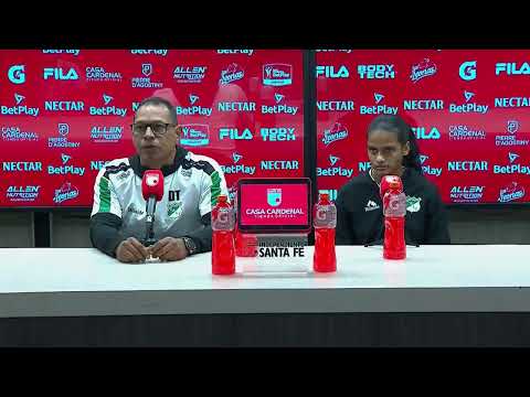 Rueda de prensa de Cali femenino tras su partido con Santa Fe