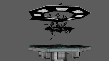 Ceiling Glass Shatter Animation 02 - Maya Bullet Physics Simulation