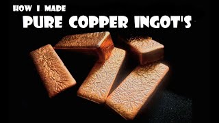 Copper melt   How I made  pure copper ingots #melting #furnace #meltingcopper