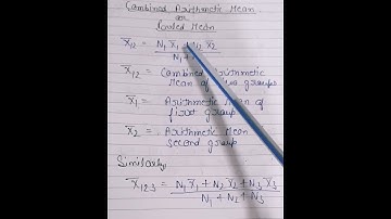 Formula of Combined Arithmetic Mean  #bcom #statistics #arithmeticmean