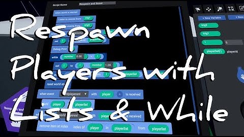Facebook Horizon: Respawn All Players (Lists & While Loops)
