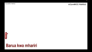 barua kwa mhariri