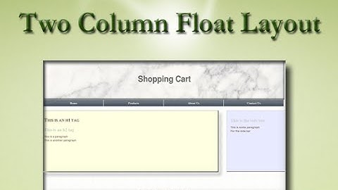 Two Column Float Layout