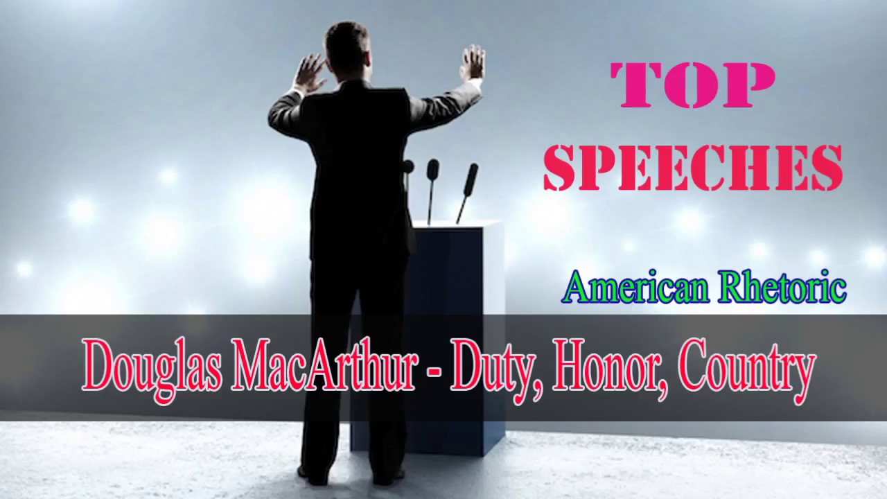 duty honor country speech analysis