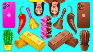 チョコレートの食べ物 vs 本物の食べ物のチャレンジ #2 | 楽しいいたずら！ Multi DO Challenge の味覚テスト