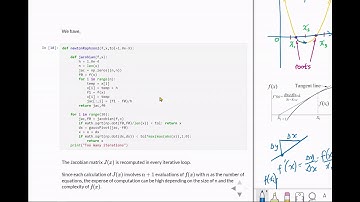 4.3.2 - Roots of Simultaneous Equations  - Newton Raphson Method with Python Code & Example