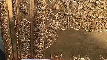 Tổng Hợp Tranh Đồng Cửu Huyền Thất Tổ Khung Đồng Mạ Vàng 24 k Cực Đẹp Cho Khách Bình Dương!