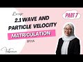 RECAP | 2.1 Wave Speed and Particle Vibrational Velocity