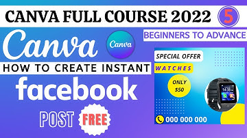 How to Create Facebook Post in Canva |Complete Tutorial Of Facebook Post in Urdu| #canvafacebookpost