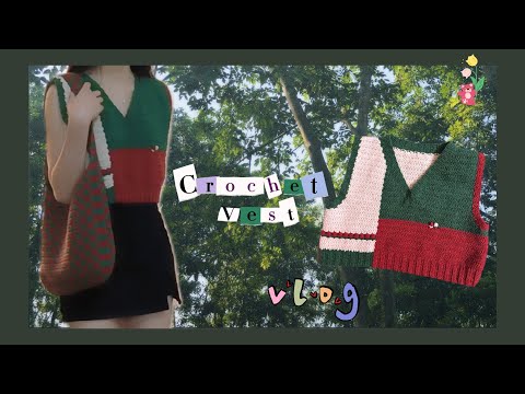 Crochet Vest 🌷 Móc áo gile tulip