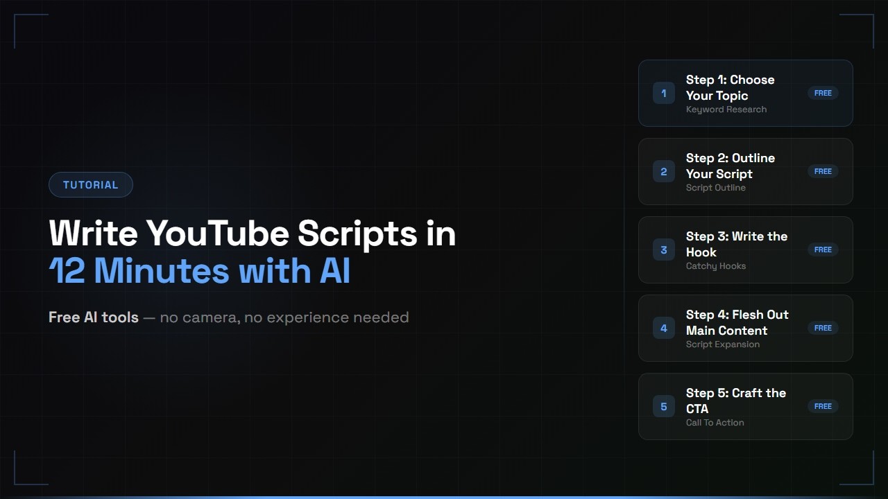 Write YouTube Scripts in 12 Minutes with AI Tools - YouTube