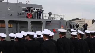 JS Awaji, MSO-304 / port into Yokosuka for the first time welcome event