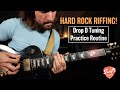 How to Play in Drop D Tuning - Hard Rock Riffs Guitar Lesson