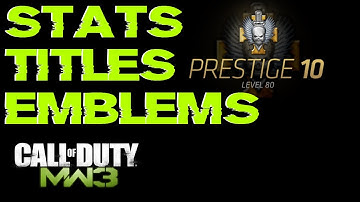 MW3: 10th Prestige Statistics