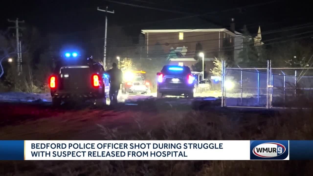 Bedford officer shot during struggle with man released from hospital ...