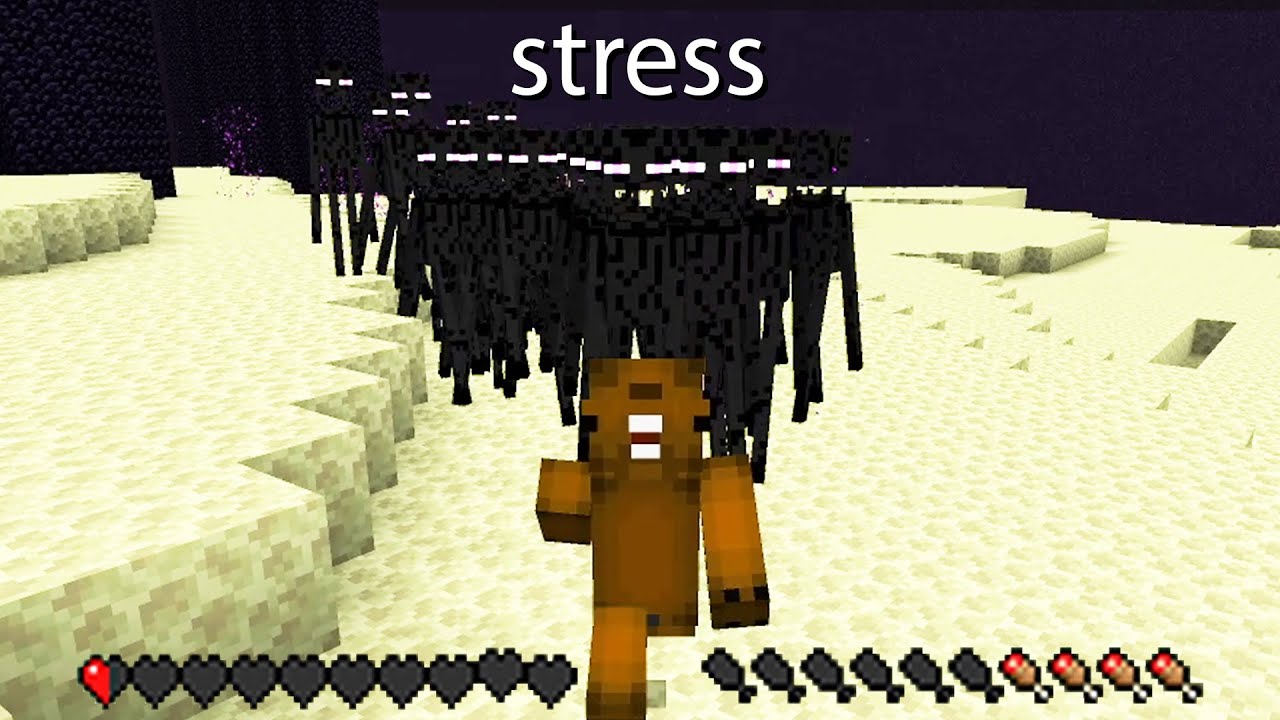 Anxiety portrayed by minecraft YouTube